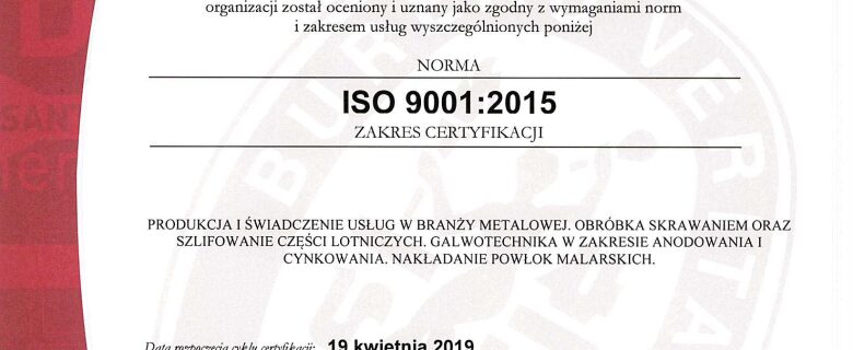 certyfikat 2021
